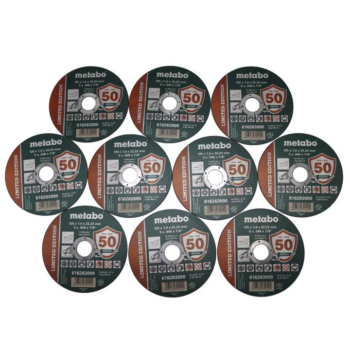 صفحه برش استیل متابو مدل YP-125-1MM مجموعه 10 عددی